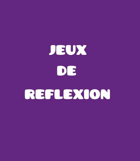 JEUX DE REFLEXION 